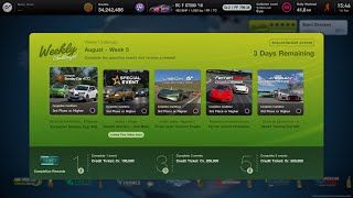 GT7 Lifestream | Weekly Challenges August - Week 5 | Race 1 - 4 | Tune settings