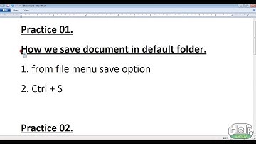 How we can save a file in MS word 2010 using Save & Save as option (MS word 2010 Lesson No. 3)