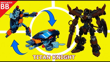 Jie Star 67030 : Titan Knight (part 01) ⚡️ Unboxing & Speed build Lego Transformers combiner 5 in 1