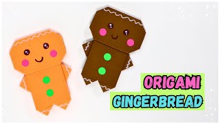 Origami Gingerbread Man Tutorial | Christmas Paper Crafts