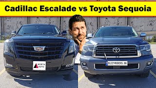 Cadillac Escalade vs Toyota Sequoia: сблъсък на титани!