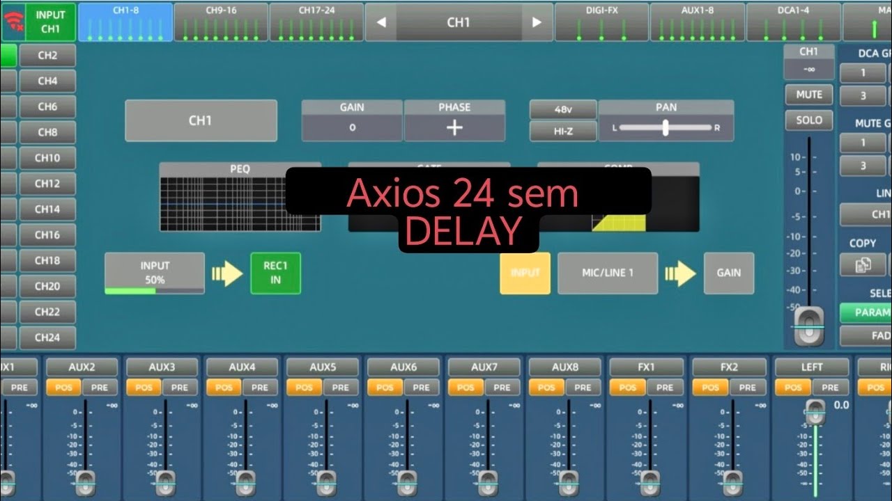 Axios 24 sem DELAY por canal na nova atualização 