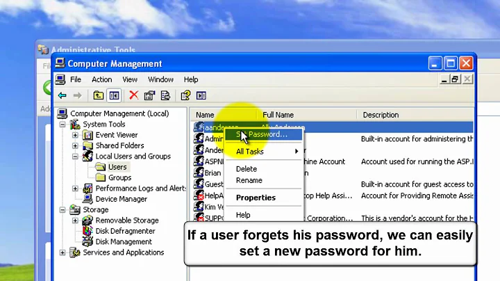 Windows XP - Managing Local Users