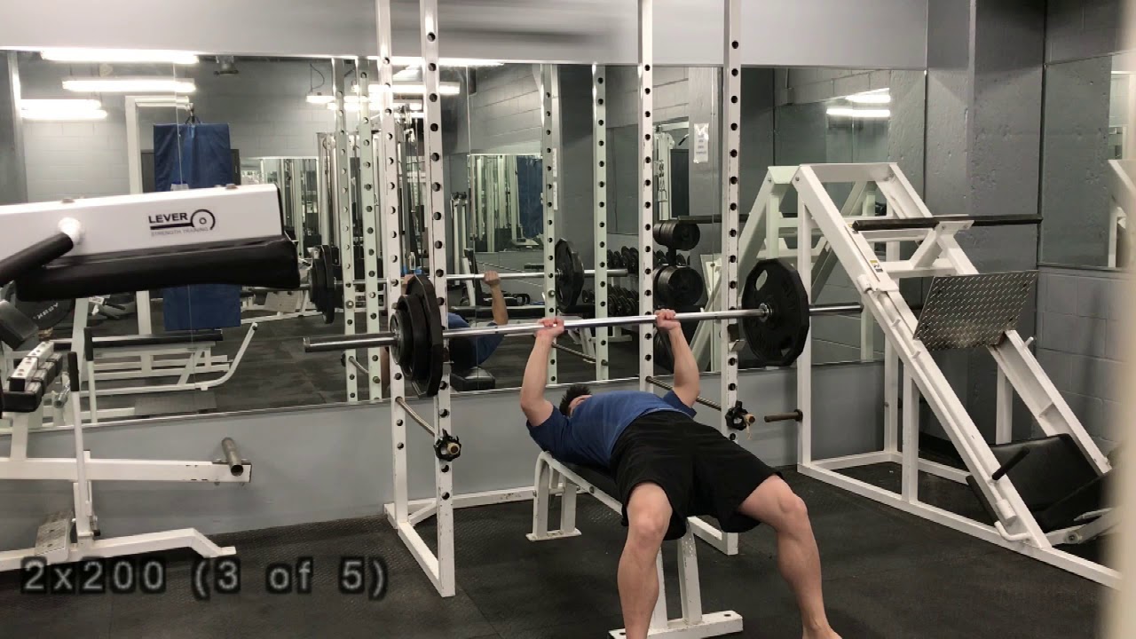 April 4 2019 5x2 Bench Press 200 Lbs Youtube