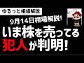 【9月14日ゆるっと相場解説】いま日本株を売っている犯人はだれなのか？大量売りしているのは●●！ズボラ株投資