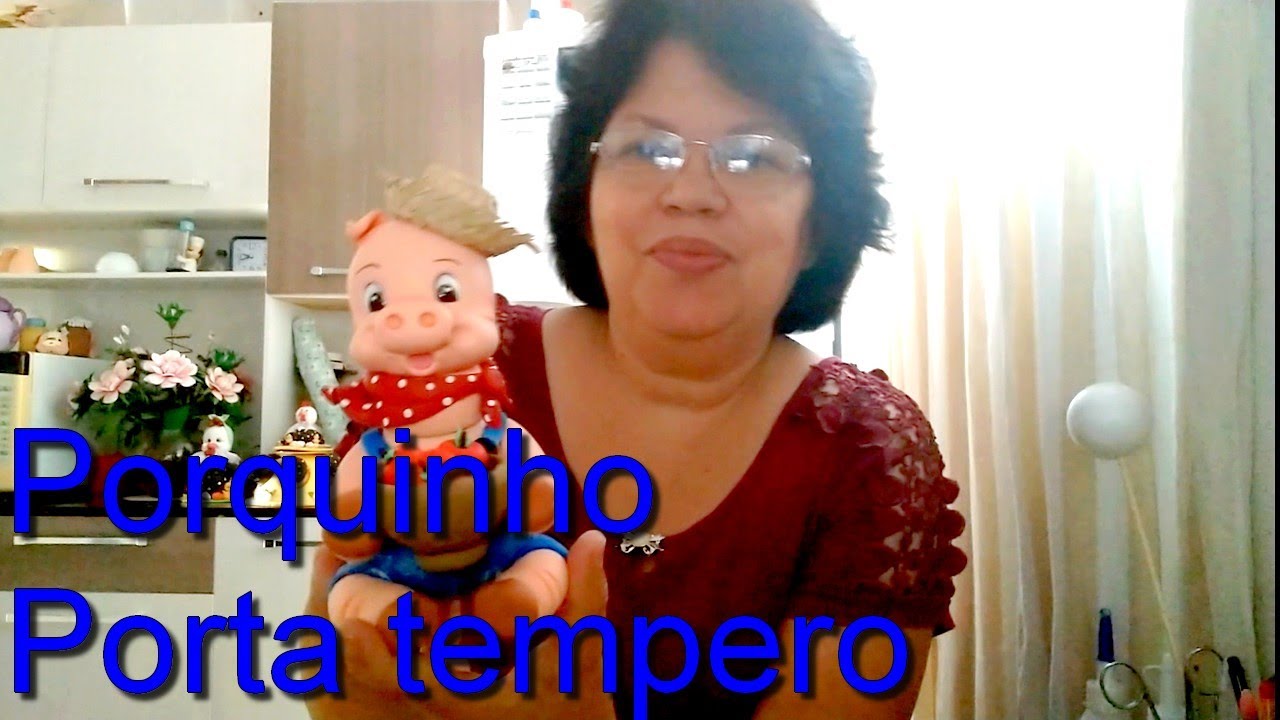 Aula de Biscuit Completa- Porquinho porta tempero