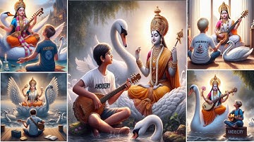 How To Create 3D Ai Image | Saraswati Puja Ai Photo Editing Saraswati Maa T-Shirt Name Video Editing