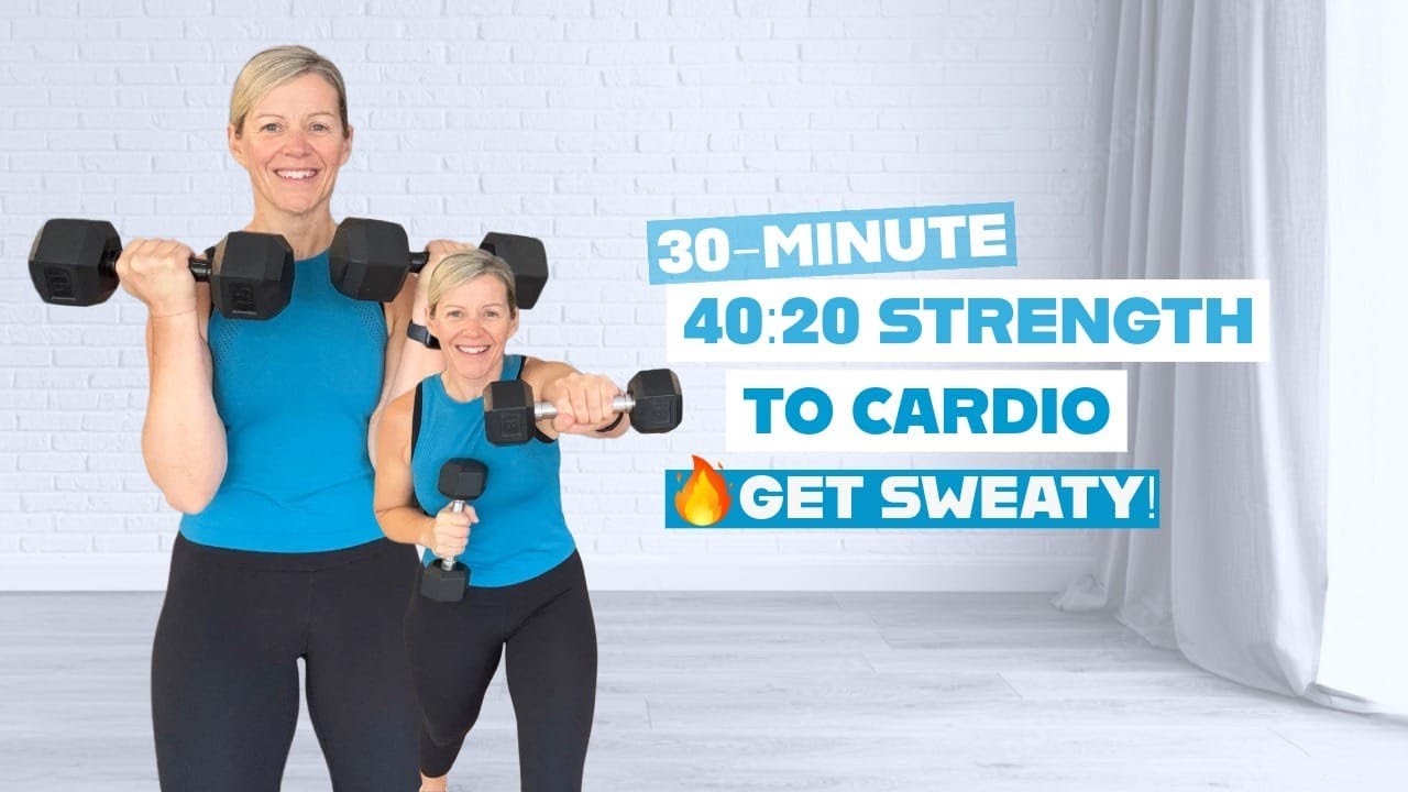 30 Min HIIT Workout for Women Over 40 | 40 Sec Strength + 20 Sec Cardio to build muscle and burn fat