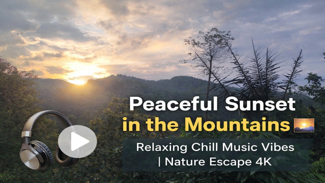 Music Sunset Peaceful Sunset in the Mountains 🌄 Relaxing Chill Music Vibes | Nature ...