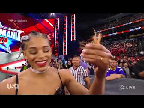 Bianca Belair Cuts Becky Lynch's Hair.