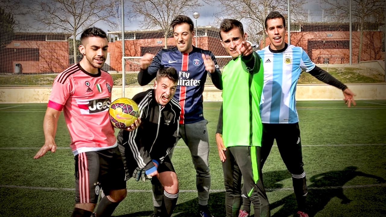 RETOS DE FÚTBOL REAL CON YOUTUBERS !!!