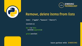 Python program to remove or delete items from the give lists part 4