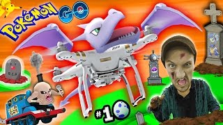 POKEMON GO in a GRAVEYARD!  Drones, Trains, Eggs & Thangs! (FGTEEV Part 10 Gameplay w/ Thomas)