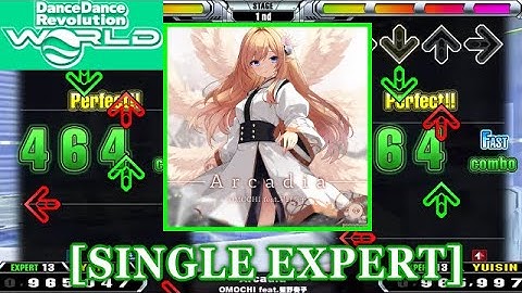 【DDR WORLD】 Arcadia / OMOCHI feat.星野奏子 [SINGLE EXPERT] 譜面確認+Clap