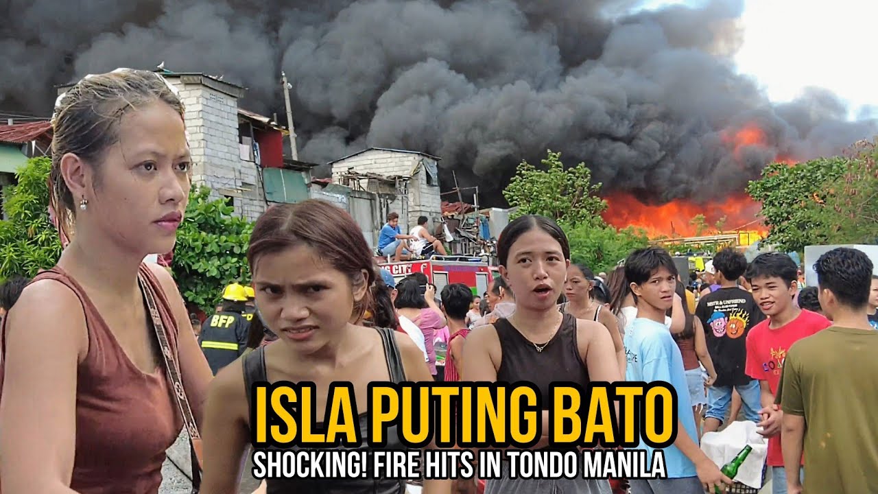 SHOCKING! FIRE HITS IN TONDO MANILA!ISLA PUTING BATO HIDDEN POVERTY IN MANILA , PHILIPPINES[4K]