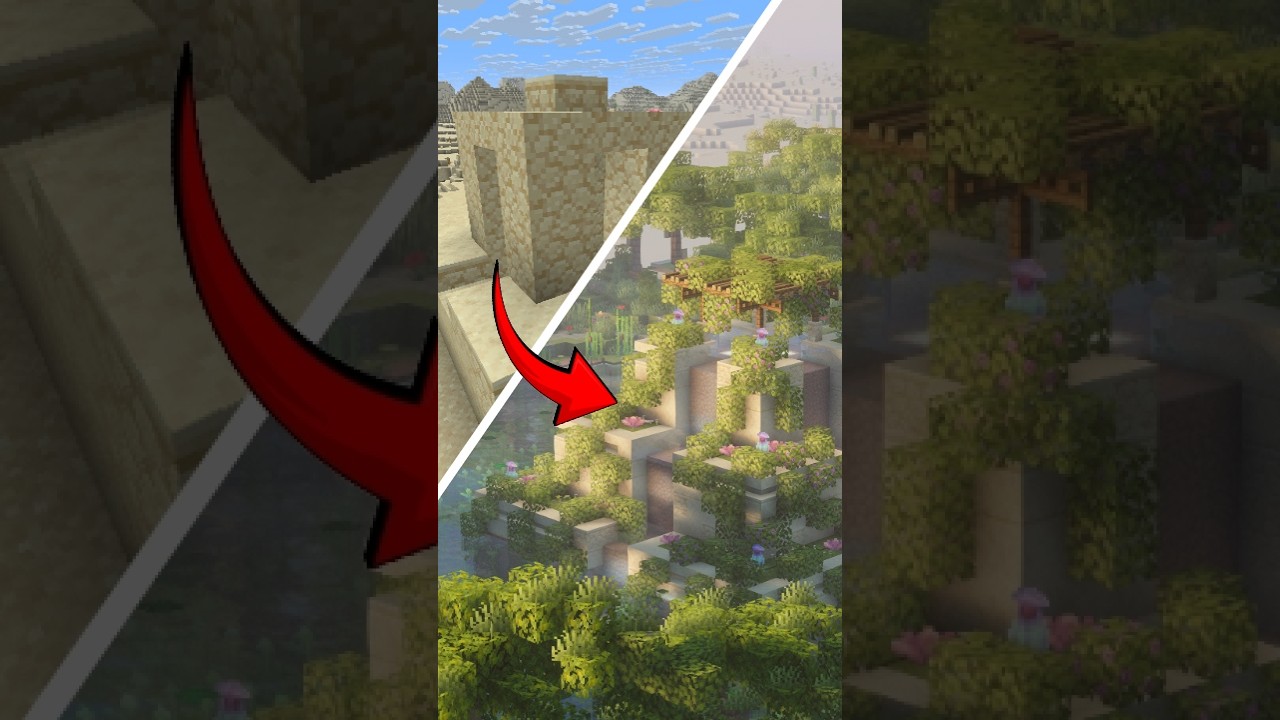 I Spent 8 Hours Fixing Minecraft's Worst Structure #minecraft  desert well #minecraft transformation