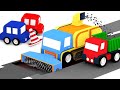 Мультики для детей: 4 машинки собирают машину для ремонта дороги! Сборник мультфильмов для малышей