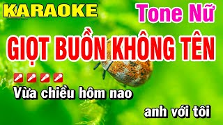 Giọt Buồn Không Tên Tone Nữ - Karaoke Nhạc Sống Hoài Phong