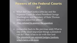 Judicial Branch notes part 2
