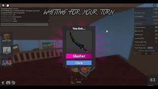 Trading Nightblade and Egg Blade for C Slasher in MM2.