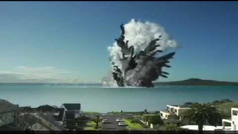 Tonga Underwater Volcanic Eruption Caught by a CCTV #tonga