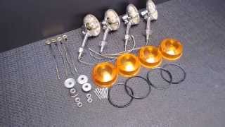 カワサキ 旧車 Z1 純正ウインカー４個セットはこんな感じです。