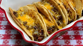 OVEN BAKED TACOS!!  SHELF COOKING KITCHEN BASICS!!