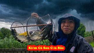 Going to check the fish trap after the storm in Vietnam.