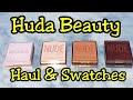 Huda Beauty Haul  &amp; Swatches - Nude &amp; Pastel Obsessions Eyeshadow Palettes, Foundation  &amp; Lipstick