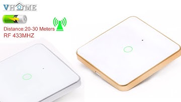 VHOME New 433MHZ remote control learning function remote control smart touch switch demonstration