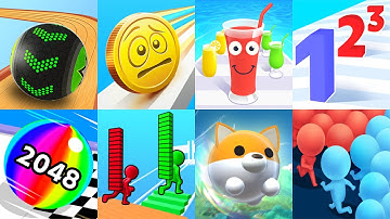 Going Balls Vs Ball Run 2048, Juice Run, Number Master, Rolling Ball Sky Escape, Coin Rush