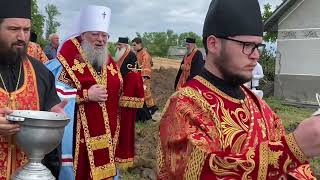 Закладка каменю на будівництво храму УПЦ в с.Ржавинці, 18.05.2024.