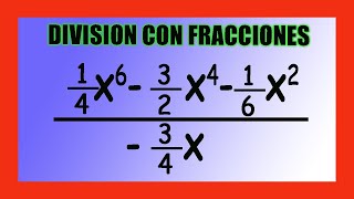 ✅👉 Division de Polinomios entre Monomios con FRACCIONES