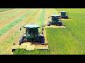 Triple Power! 3 John Deere Harvesters in Perfect Sync – Silage Harvest Aerial View