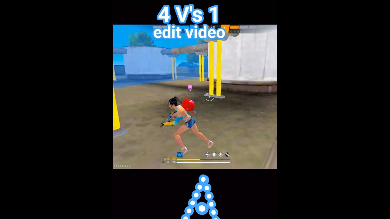 4 V's 1 gaming free fire Shorts 🎯