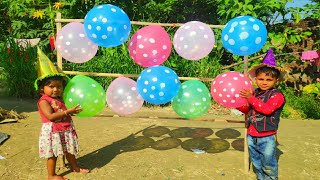 Outdoor fun with Flower Balloon and learn colors for kids by I kids  episode - 178