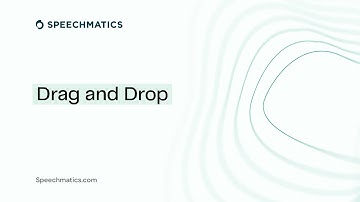 The Speechmatics SaaS Portal – Drag & Drop