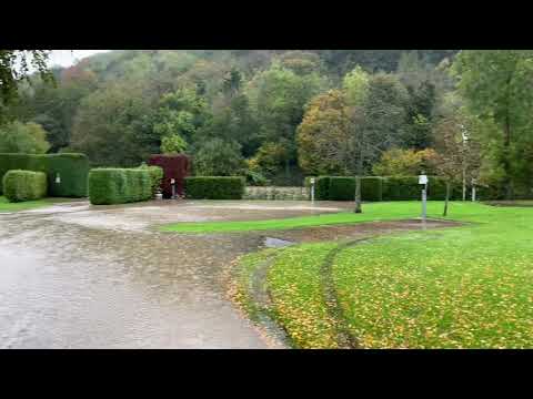 Smithy Park holiday Park , Abermule , Montgomery, mid wales,  floods 26th October 2019