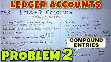 LEDGER Problem 2 - Compound Journal Entries - Class 11 / B.COM / CA Foundation