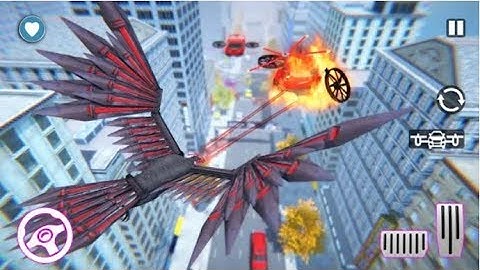 Android Gameplay FHD Flying Eagle Robot Car Multi Transforming Games