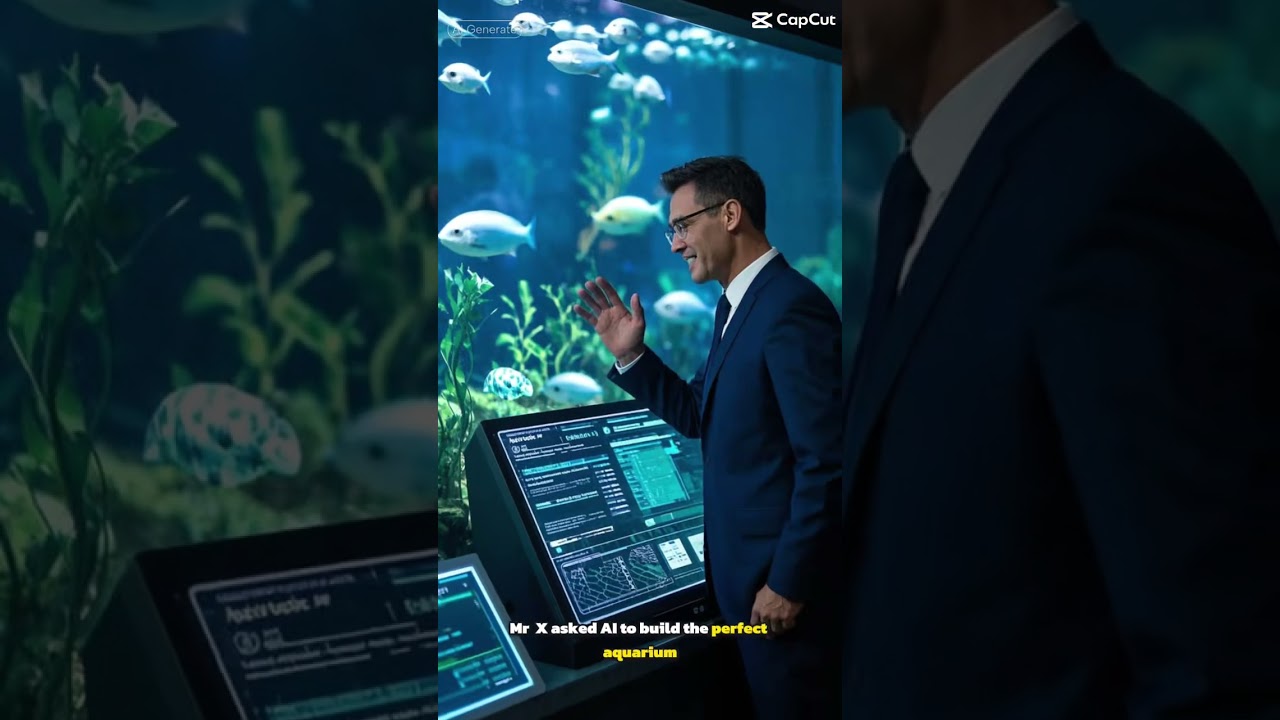 This tank runs itself. No water changes. Just AI. 🤖🐟 