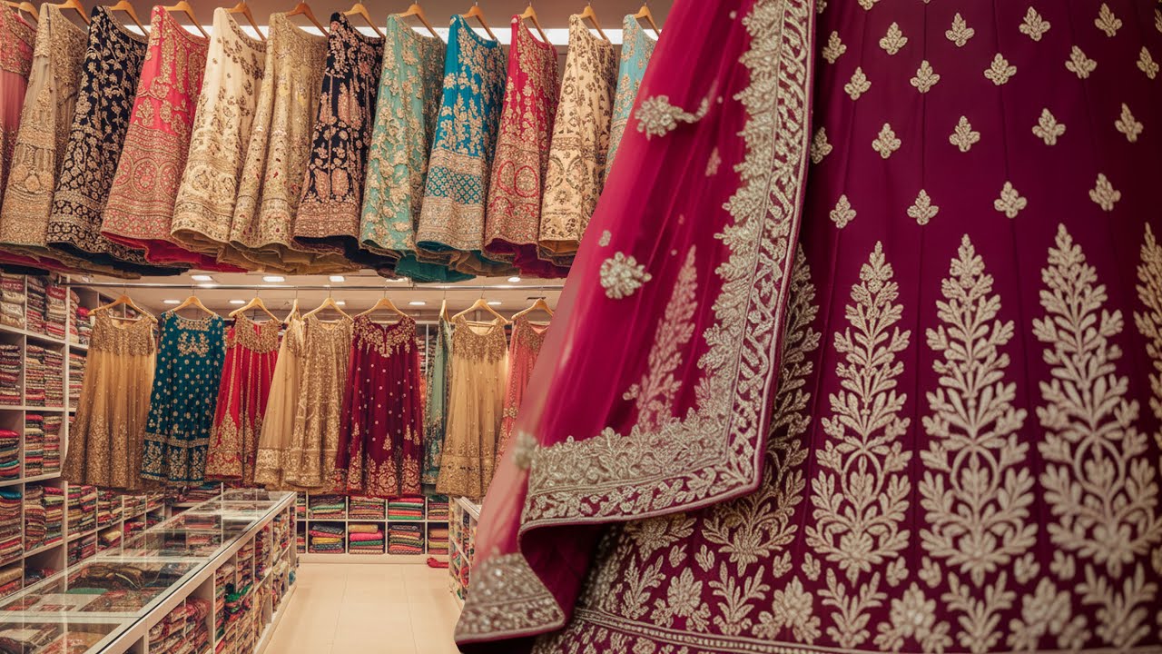 सबसे सस्ता Lehengas! 🤩 थोक बाज़ार Wholesale Market दिल्ली  Wedding/Bridal Lehenga Shopping #lehenga