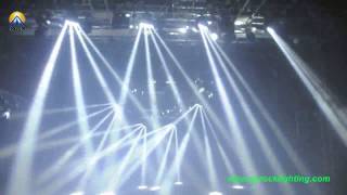 ADJ's Crazy 8 white LED spider beam moving head white color