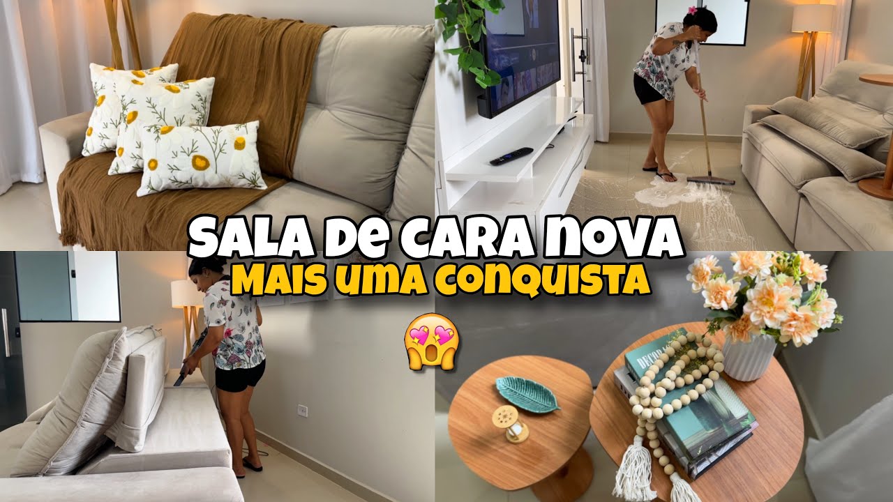 SALA DE CARA NOVA 😍| MONTEI AS MESINHAS | NOVA DECORAÇÃO | FAXINA CAPRICHADA ✨