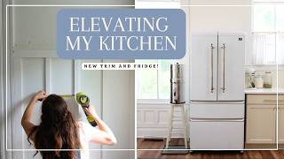 I am over my Kitchen | diy wall moulding + new fridge