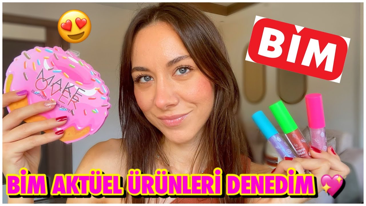 BUGÜN BİM'E GELEN AKTÜEL ÜRÜNLERİ DENEDİM! 💖 GOLDEN ROSE LIPGLOSSLAR
