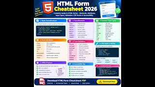 HTML Form Cheatsheets 2026 #html #job #programming