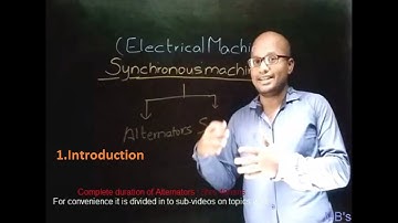Alternators-Lecture 1(please listen with ear/head phones to have personal classroom experience )