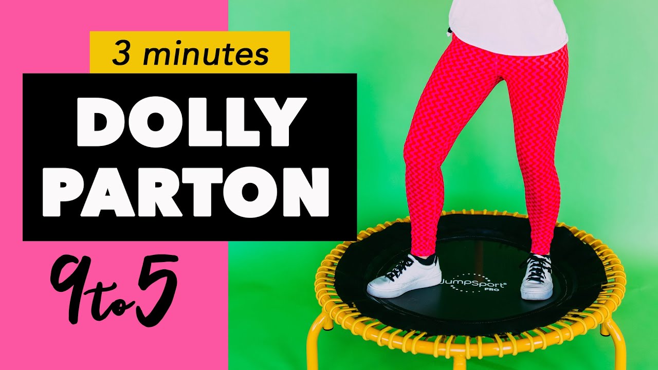 SENIOR Rebounder Walk Workout 2 Minutes // 9 to 5 Dolly Parton // Low