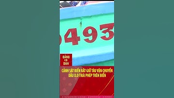 Cảnh sát biển bắt giữ tàu vận chuyển dầu D.O trái phép trên biển #shorts